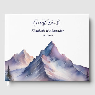 Livre D'or Paysage des montagnes couvertes de neige mariage