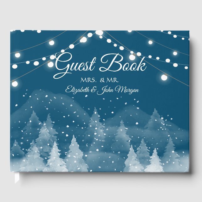 Livre D'or Paysage d'hiver Neige (Recto)