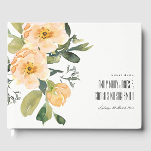 LIVRE D'OR PEACH PEONY DOUX FLORAL BUNCH MARIAGE DE COULEUR D