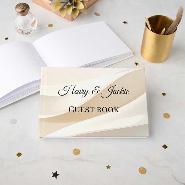Livre D'or Personalized Wedding Guest Book (Recto ouvert)