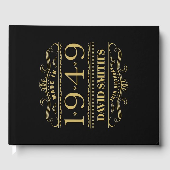 Livre D'or Personnalisé 1949 70e anniversaire (Recto)