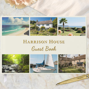 Livre D'or Personnalisé 6 Photo Maison, Location ou Mariage