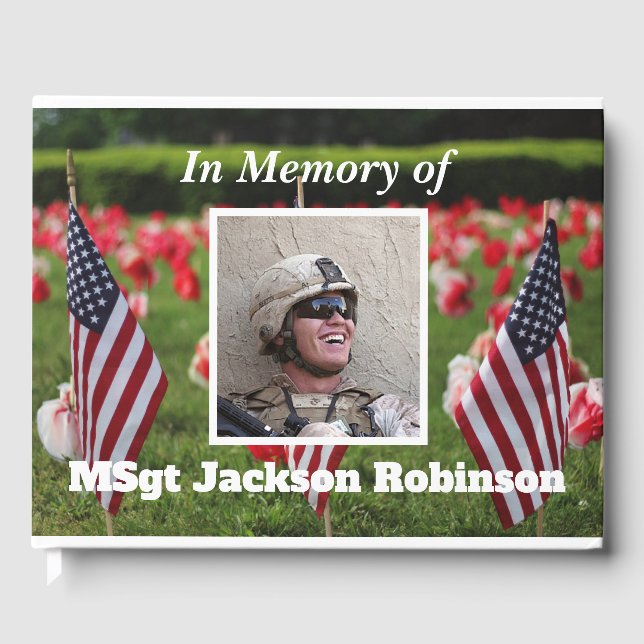 Livre D'or Personnalisé American Veteran Picture Memorial (Recto)