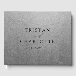 Livre D'or Personnalisé Elegant Chic Silver
