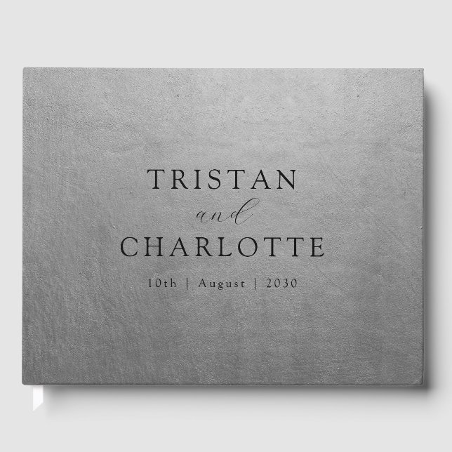 Livre D'or Personnalisé Elegant Chic Silver (Recto)