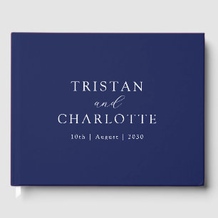 Livre D'or Personnalisé Elegant Navy Blue