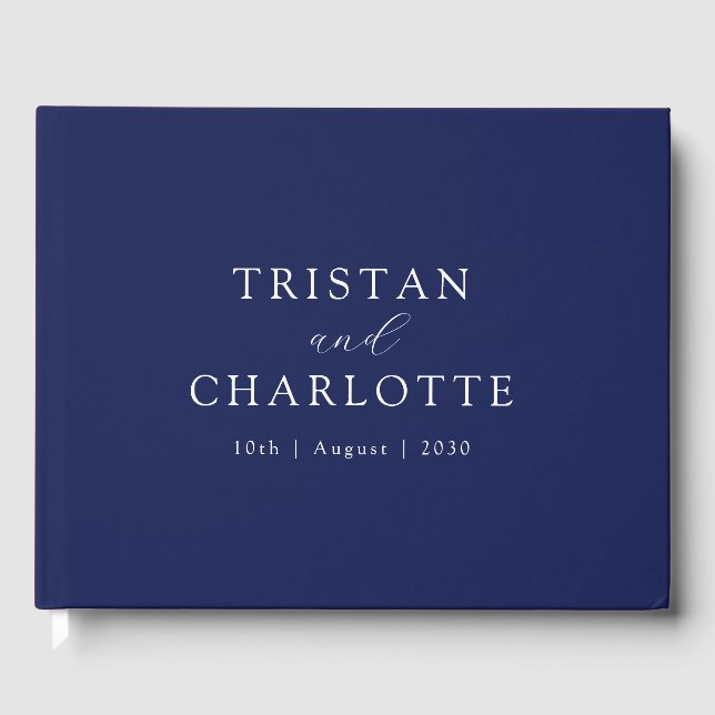 Livre D'or Personnalisé Elegant Navy Blue (Recto)