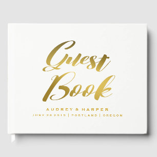 Livre d'or personnalisé Mariage de marbre d'huile 