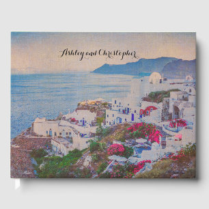 Livre d'or personnalisé Mariage Santorini Grèce