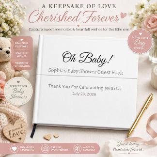 Livre d'or personnalisé pour baby shower