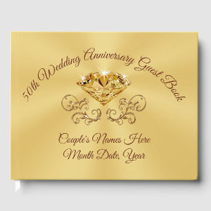 Livre d'or personnalisé pour les 50 ans de mariage