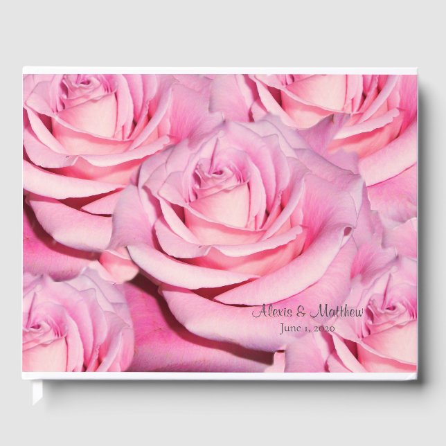 Livre d'or Personnalisé Rose roses (Recto)