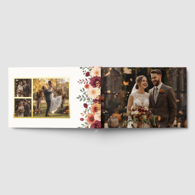 Livre d'or personnalisé Rustic Fall Foil avec phot (Complet)