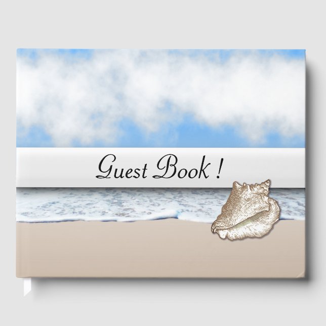Livre d'or personnalisé thème plage (Recto)