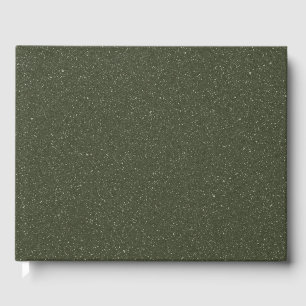 Livre d'or personnalisé vert mousse texturé
