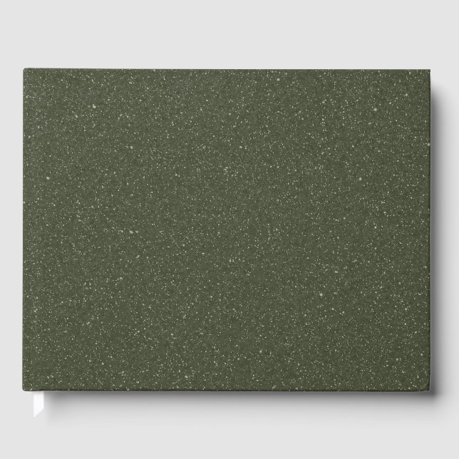 Livre d'or personnalisé vert mousse texturé (Recto)