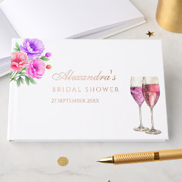 Livre D'or Pétales Florales Roses et Bridal Shower au Prosecc