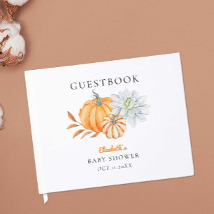Livre D'or Petit Baby shower Citrouille Élégant Simple Modern