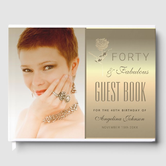 Livre D'or Photo 40th Birthday Gold (Recto)