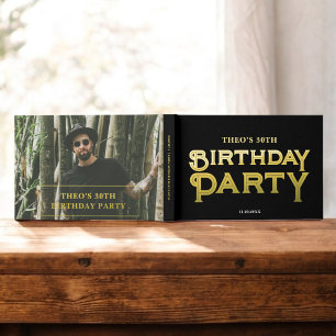 Livre D'or Photo Bold Retro Black Anniversaire