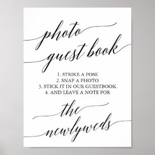 Livre d'or photo de calligraphie noir élégant