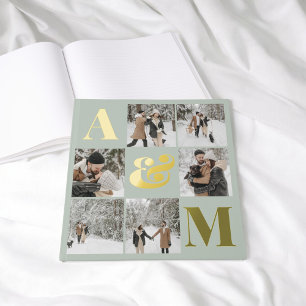 Livre D'or Photo Elegant Monogramme Sage Green