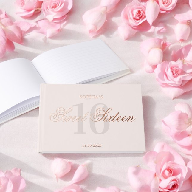 Livre D'or Photo Elegant Simple Sweet 16 (Créateur téléchargé)