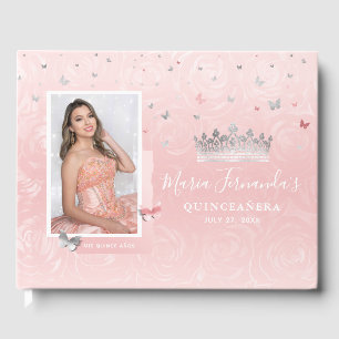 Livre D'or Photo élégante Quinceanera Pink Clair