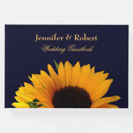 Livre D'or Photo Mariage de tournesol bleu marine