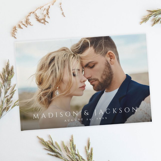 Livre D'or Photo Mariage moderne simple et élégante (Créateur téléchargé)