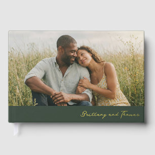 Livre D'or Photo minimaliste romantique vert