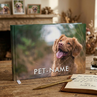 Livre D'or Photo personnalisée 2 avec votre chien 2 nom sur l