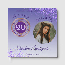 Photo personnalisée Parties scintillant violette, 