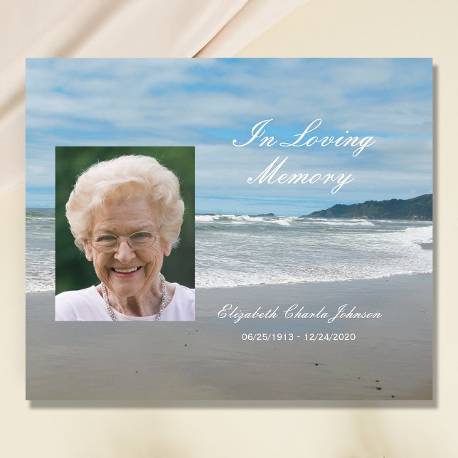 Livre D'or Photo sur Beach Memorial ou Funeral Guest Book (Créateur téléchargé)