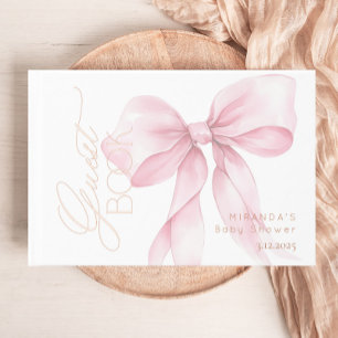 Livre D'or Pink Bow C'est une fille Bébé fille Douche