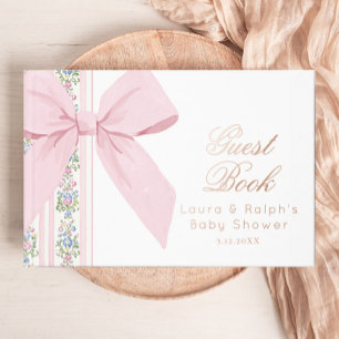 Livre D'or Pink Bow Love Shack Baby coquette Baby shower