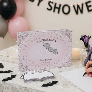 Livre D'or Pink Éffrayant Cute chauves-souris Baby shower d'H