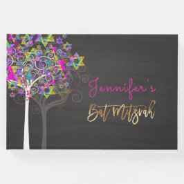 Livre D'or PixDezines Arbre de vie Mitzvah/Pink+Chalkboard