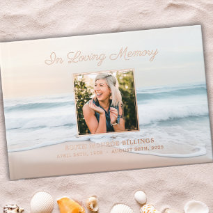 Livre D'or Plage En Amour Mémoire Funéraire Service