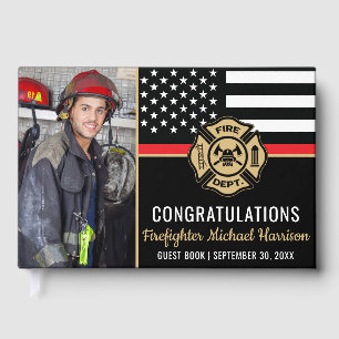 Livre D'or Pompier Fire Academy Red Line Graduation Photo