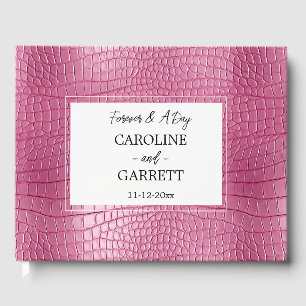 Livre D'or Poster de animal d'alligator rose Faux