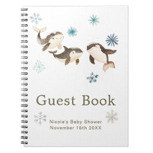Livre d'or pour Baby Shower Cute Winter Arctic Wha