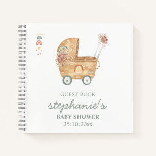 Livre d'or pour Baby Shower de poussette Boho Baby