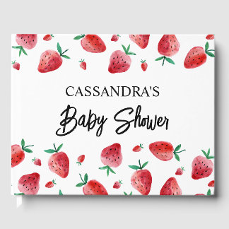 Livre d'or pour Baby Shower Fraise Sucrée Bébé