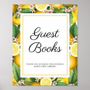 Livre d'or pour Baby Shower sur le thème Citron Ci