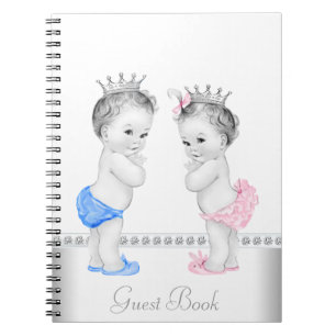 Livre d'or pour la baby shower des jumeaux prince 