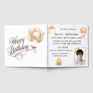 Livre d'or pour photo d'anniversaire 18 ans garçon