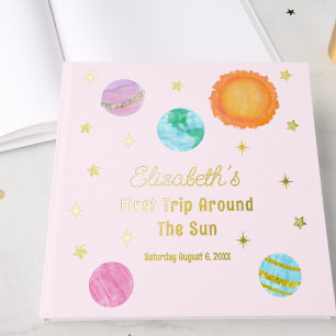 Livre D'or Premier Voyage Autour Du Soleil Fille Anniversaire