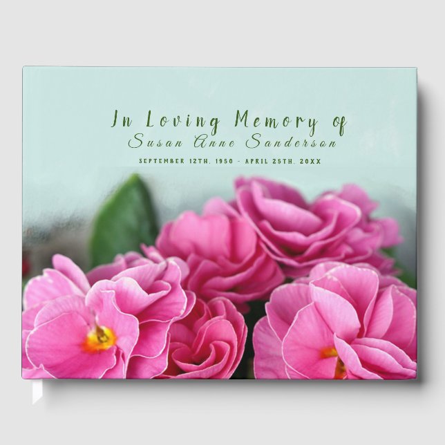 Livre D'or Primrose Funeral Memorial Guest Book (Recto)