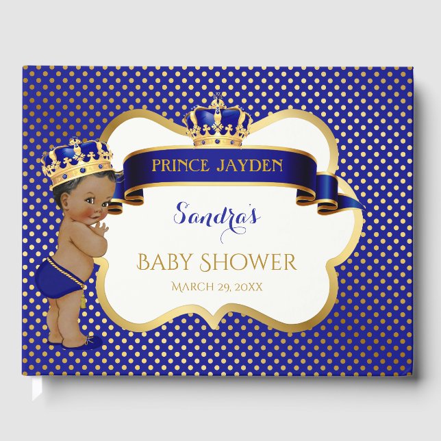 Livre D'or Prince Royal Blue Gold African American Baby Boy (Recto)